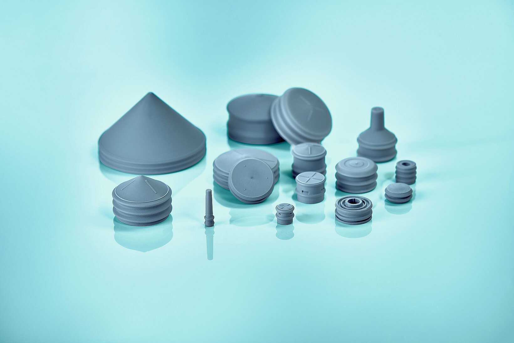 Customized silicone syringe plungers RAUMEDIC RAUMEDIC