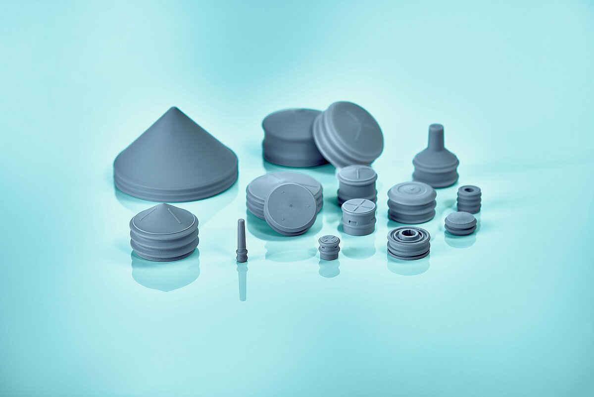 Customized silicone syringe plungers RAUMEDIC RAUMEDIC